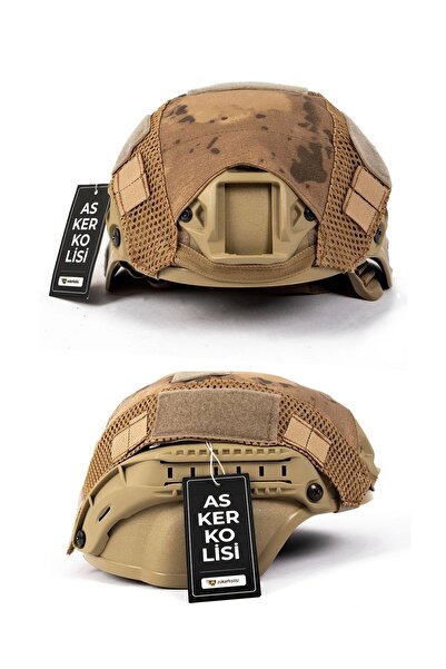 Asker Marketi Çöl Kamuflaj Kısa Airsoft Kask Kılıfı