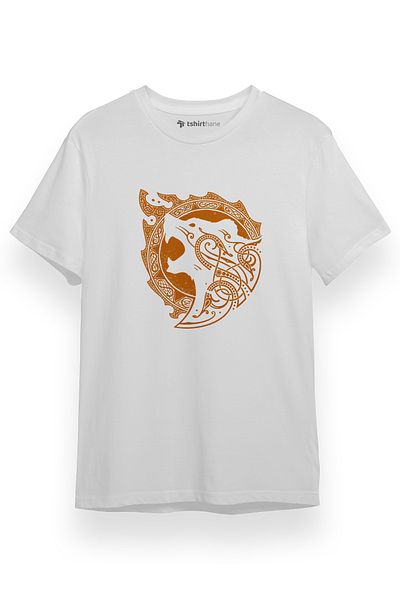 Tshirthane Ανδρικό μπλουζάκι Viking Yellow Storm White με κοντό μανίκι