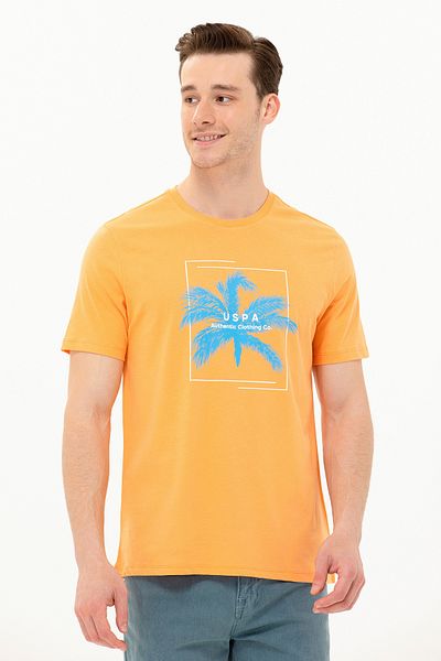 U.S. Polo Assn. Men's Orange Crew Neck T-Shirt 50263390 -Vr051