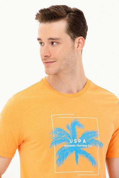 U.S. Polo Assn. Men's Orange Crew Neck T-Shirt 50263390 -Vr051