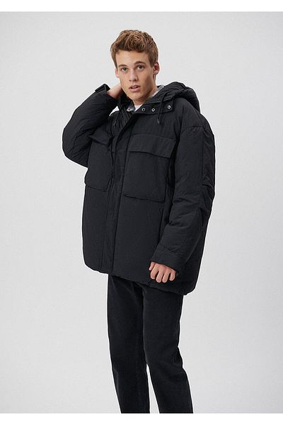 Mavi Μαύρο Puffer Jacket με κουκούλα 0110245-71379