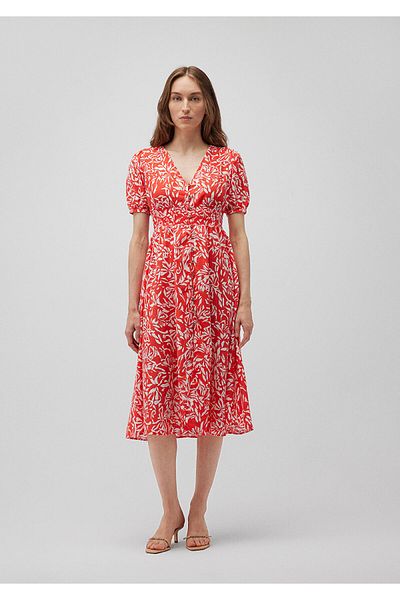 Mavi V-Neck Printed Red Dress 1310383-85891