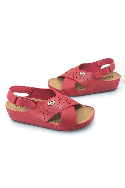 Kids Club Shoes Aryan D.r Προτεινόμενα Ορθοπεδικά Γυναικεία Σανδάλια ΚΟΚΚΙΝΟ