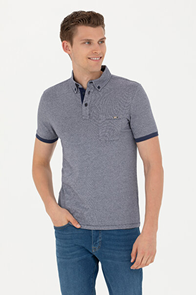 U.S. Polo Assn. تي شيرت رجالي باللون الأزرق الداكن 50263427 -VR033