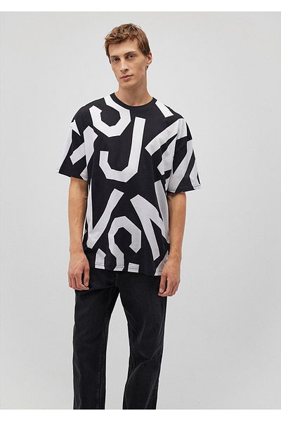 Mavi Mvjns εμπριμέ μαύρο T-shirt Oversize / Wide Cut0610271-900