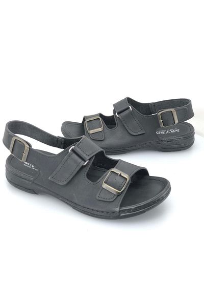 Kids Club Shoes Aryan D.r Συνιστώμενα Ορθοπεδικά Ανδρικά Σανδάλια ΜΑΥΡΟ