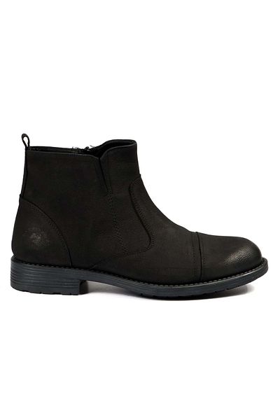 Kids Club Shoes Hammer Jack 102- 016740 -M 100% Γνήσιο Δέρμα Ανδρικές Μπότες ΜΑΥΡΟ