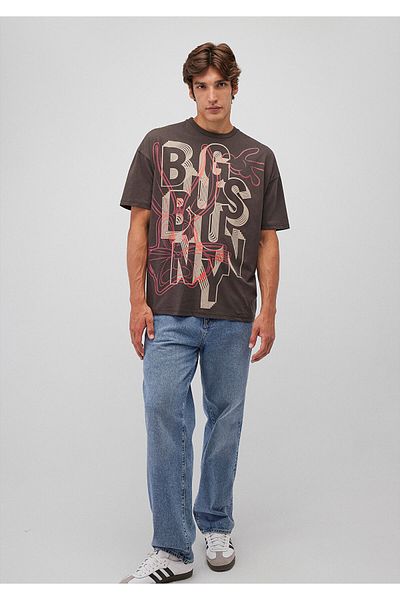 Mavi Μπλουζάκι Bugs Bunny Printed Oversize καφέ - 0611680 -70219