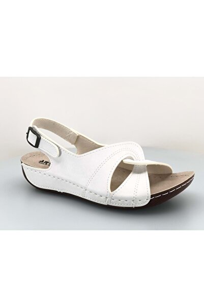 Kids Club Shoes Aryan 54-460 Ženske ortopedske Sandale BELE