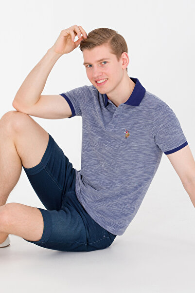 U.S. Polo Assn. Ανδρικό μπλουζάκι με γιακά πόλο Navy Blue 50263371-VR033