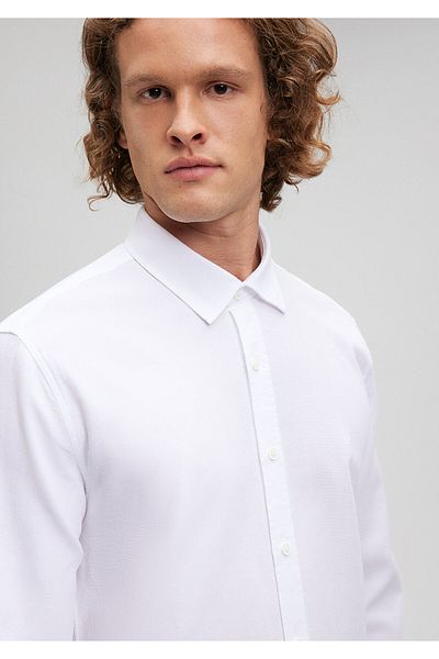 Mavi Bílá košile Slim Fit / Těsný střih 0210698-620