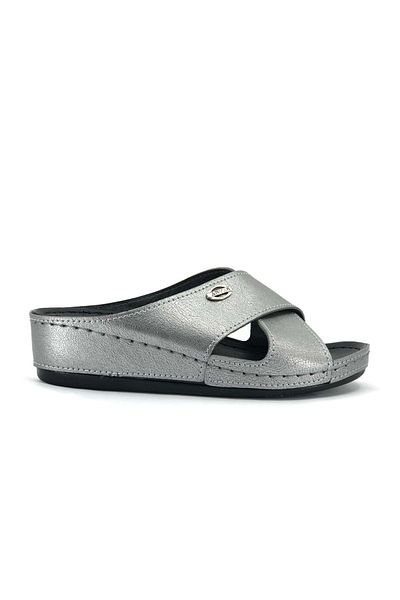 Kids Club Shoes Aryan 09-063 Γυναικείες ορθοπεδικές παντόφλες PLATINUM