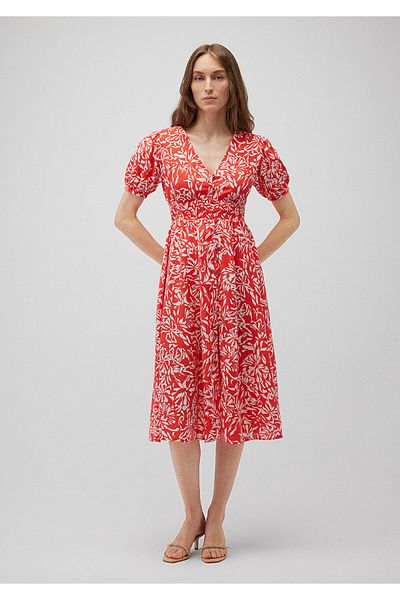 Mavi V-Neck Printed Red Dress 1310383-85891