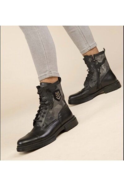 Kocamanlar Ayakkabı Scotmen Камуфляжні чоловічі черевики ЧОРНІ