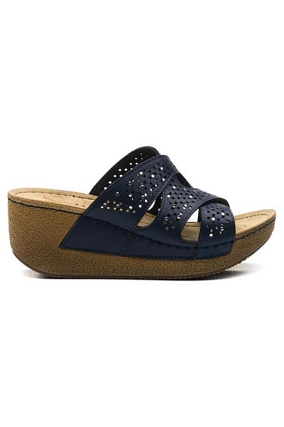 Kids Club Shoes Carlaverde 141207 .Dr.Tavsiyeli Ορθοπεδικές Γυναικείες Παντόφλες ΣΚΟΥΡΟ ΜΠΛΕ