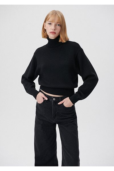Mavi Black Sweater Crop / Short Cut 1710370-900