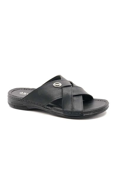 Kids Club Shoes Aryan 12-008 Dr.Tavsiyeli Ορθοπεδικές Ανδρικές Παντόφλες ΜΑΥΡΟ