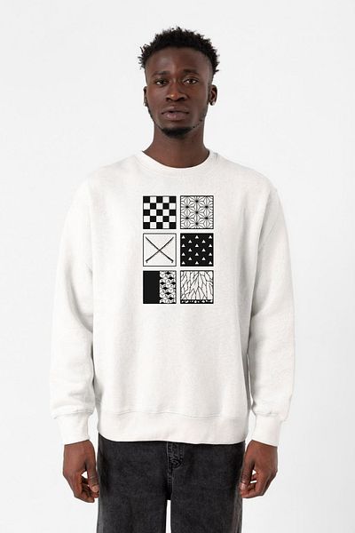 Tshirthane Demon Slayer Anime Patterns Λευκό ανδρικό φούτερ 2ip