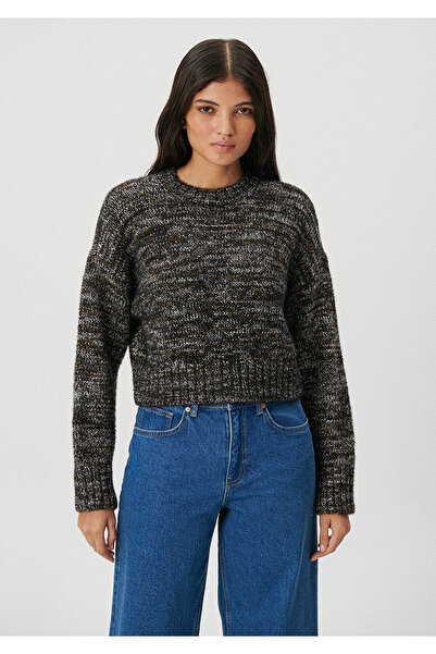 Mavi Gri Kazak Crop / Kısa Kesim 1710368-70123