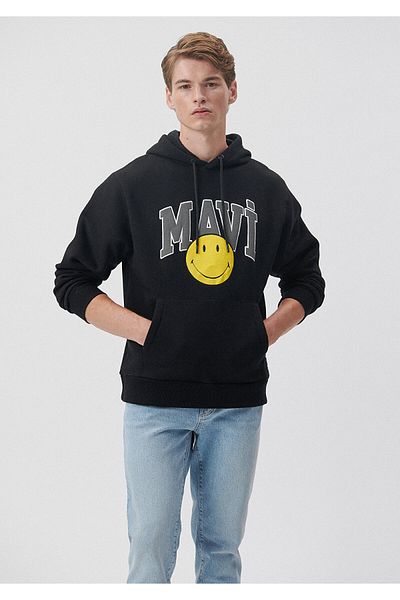 Mavi Smiley Originals Μαύρο φούτερ - 0s10060-70087