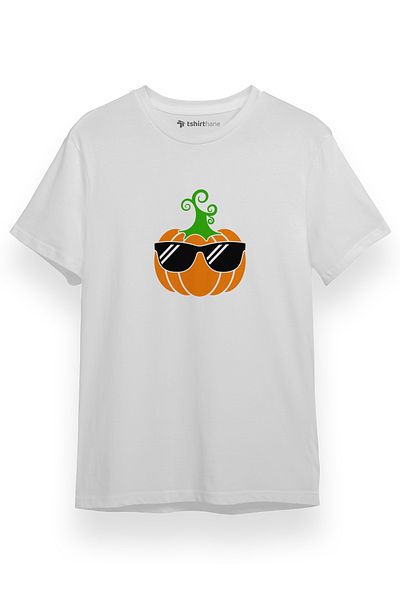 Tshirthane Cool Pumpkin White κοντομάνικο ανδρικό μπλουζάκι