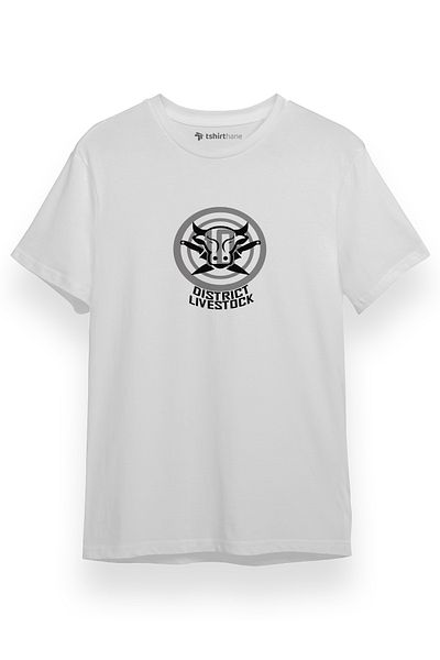 Tshirthane The Hunger Games District 10 Livestock Λευκό κοντομάνικο ανδρικό μπλουζάκι