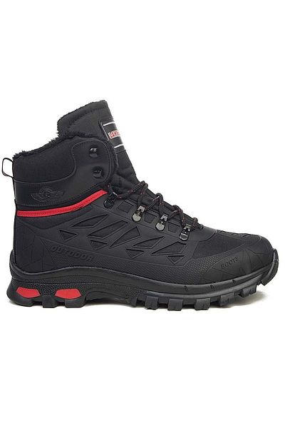 Kids Club Shoes Lambırlent 3040 Outdoor Ανδρικές Μπότες ΜΑΥΡΟ-ΚΟΚΚΙΝΟ