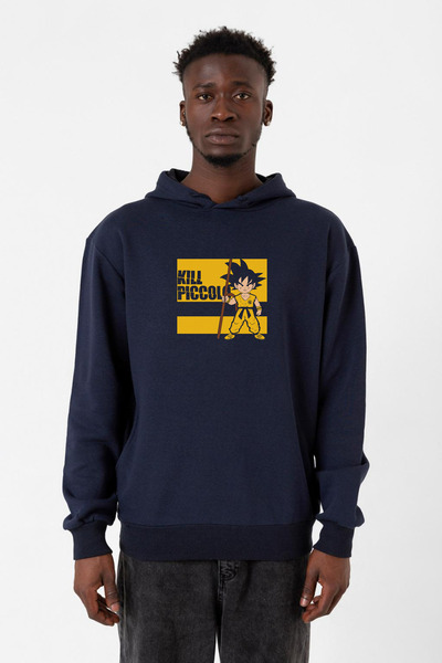 Tshirthane Dragon Ball Z Anime Kill Piccolo tamnoplava muška majica sa kapulj...