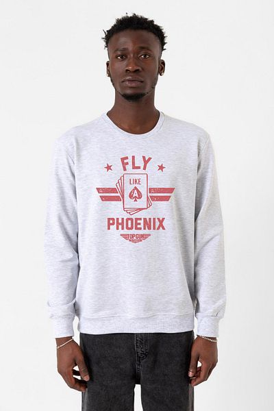 Tshirthane Ανδρικό φούτερ Top Gun Maverick Fly Like A Phoenix Karmelange