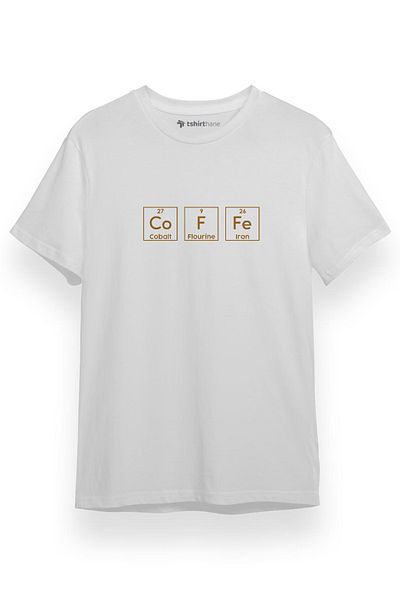 Tshirthane Ανδρικό κανονικό μπλουζάκι Coffe Coordinate White