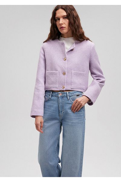 Mavi Lilac Tweed Jacket -1110387-86703 Model