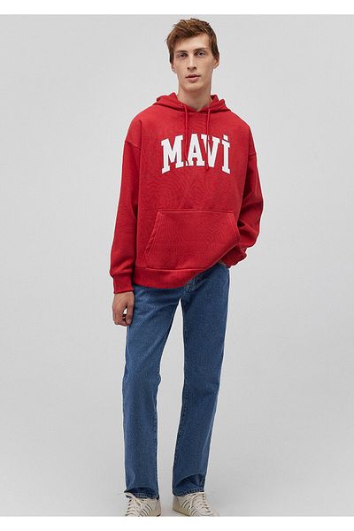 Mavi Rotes Kapuzensweatshirt mit Logo-Aufdruck067149-86417