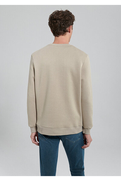 Mavi Bisiklet Yaka Bej Basic Sweatshirt 0610060-82393
