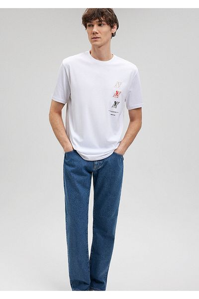 Mavi Λευκό T-Shirt Pro Logo Printed - Loose Fit0612180-620