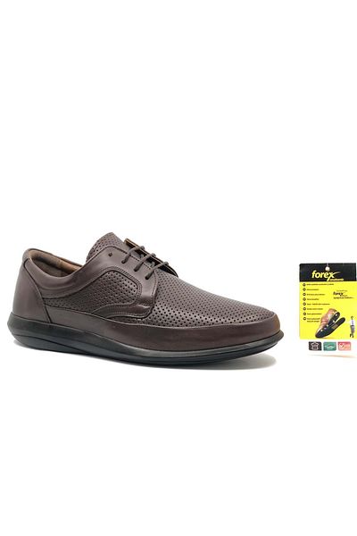 Kids Club Shoes Forex 23-2548 Dr.Tavsiyeli Ανδρικά παπούτσια casual από γνήσιο δέρμα ΚΑΦΕ
