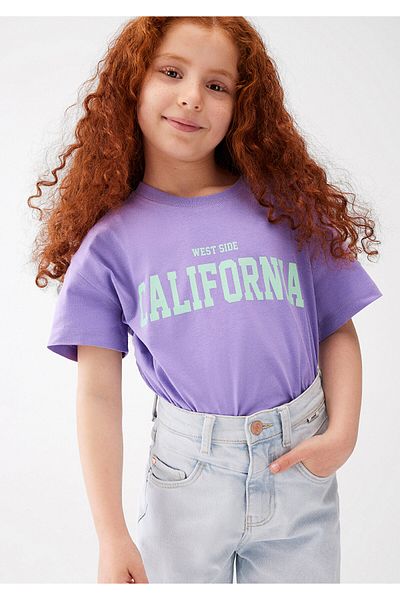 Mavi California Printed Purple Crop T-shirt Crop / Short Cut7610189-86954