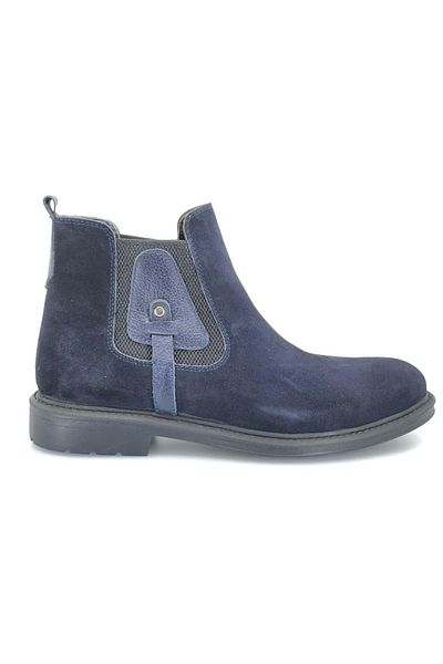 KCMN Boots 600 100% Genuine Leather Men's Chelsea Boots Navy Blue