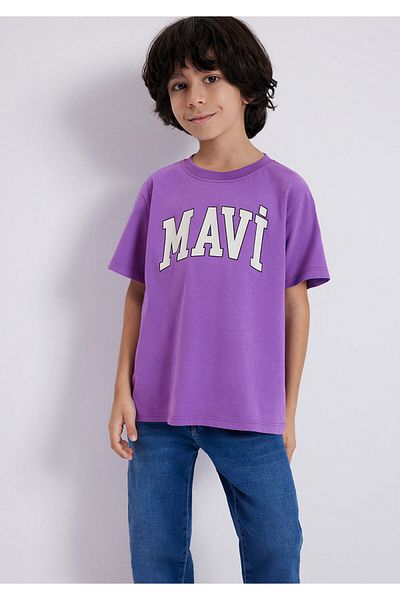 Mavi Logo Printed Purple T-Shirt Regular Fit / Regular Fit6610030-70606
