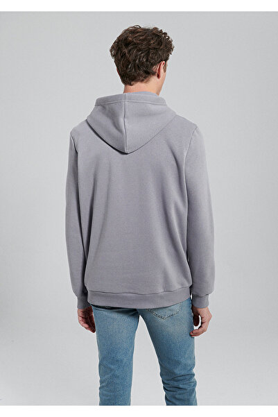 Mavi Kapüşonlu Gri Basic Sweatshirt 0610937-83747