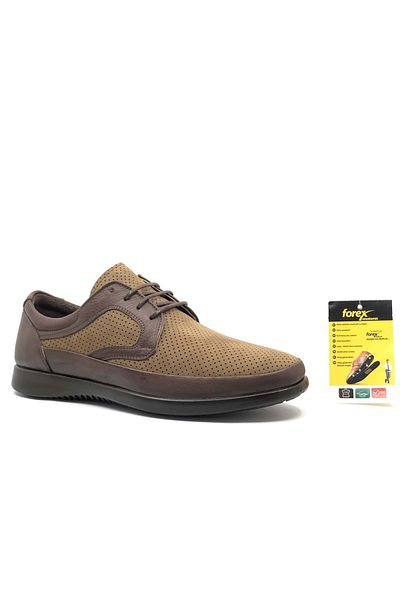Kids Club Shoes Forex 23-2548 Dr.Tavsiyeli Ανδρικά παπούτσια casual από γνήσιο δέρμα SAND