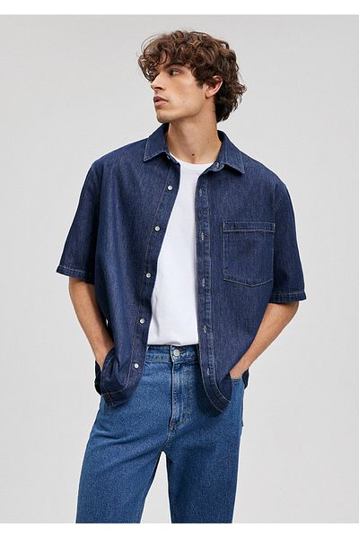 Mavi Cămașă de jeans Oslo MV91 Street Rinse - Oversize cu croiala largă0210289-87157