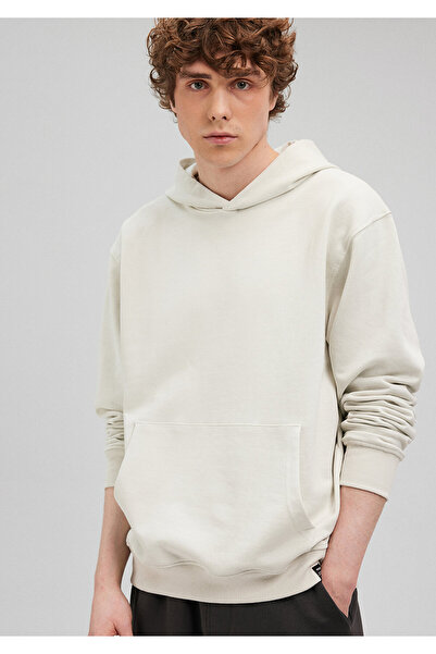 Mavi Kapüşonlu Bej Basic Sweatshirt 0s10128-71618