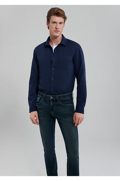 Mavi Μπλε Navy Slim Fit πουκάμισο - 0211292 -81583 Slim Cut