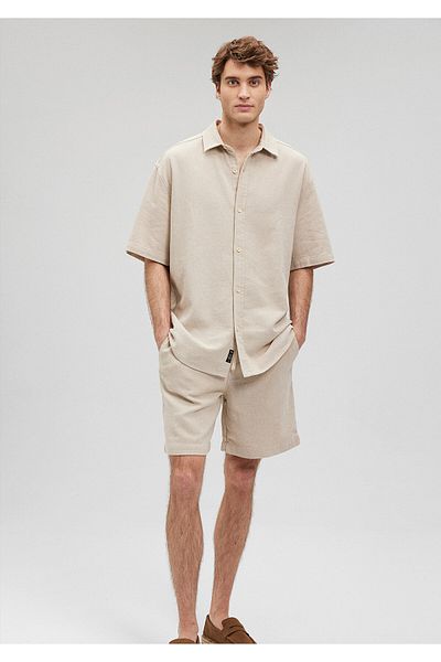 Mavi Linen Blended Beige Shirt Loose Fit / Loose Relaxed Fit0210821-70182