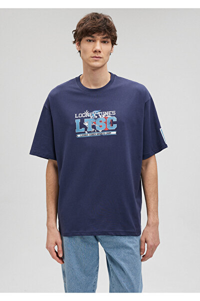 Mavi Looney Tunes Baskılı Lacivert Tişört Oversize / Geniş Kesim 0611971-70487