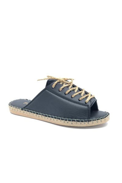 Kids Club Shoes Feles 11-110 Зручні жіночі капці на шнурівці, чорні