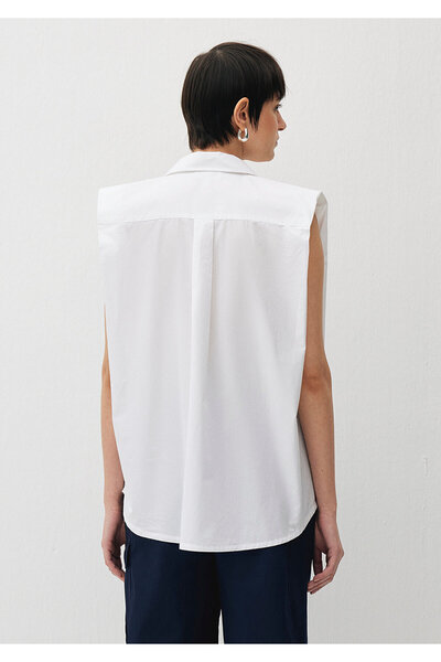 Mavi Bílá oversize košile bez rukávů -1210853-620