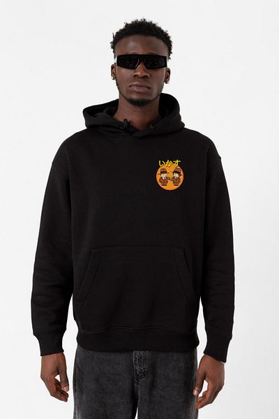 Tshirthane Мъжки суитшърт с качулка Dragon Ball Z 3ip, черен, с аниме