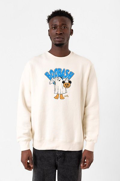 Tshirthane Ανδρικό φούτερ Donal Boobash Halloween Ecru 2ip