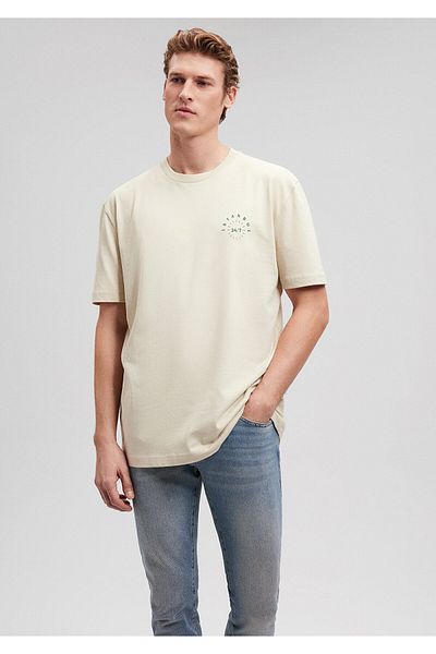 Mavi Beige Istanbul Printed T-Shirt - Loose Fit0612277-70325